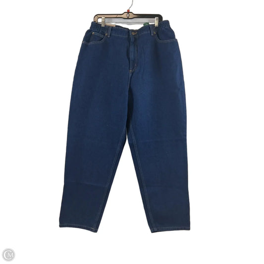 Jeans Straight By L.l. Bean In Blue Denim, Size: 18