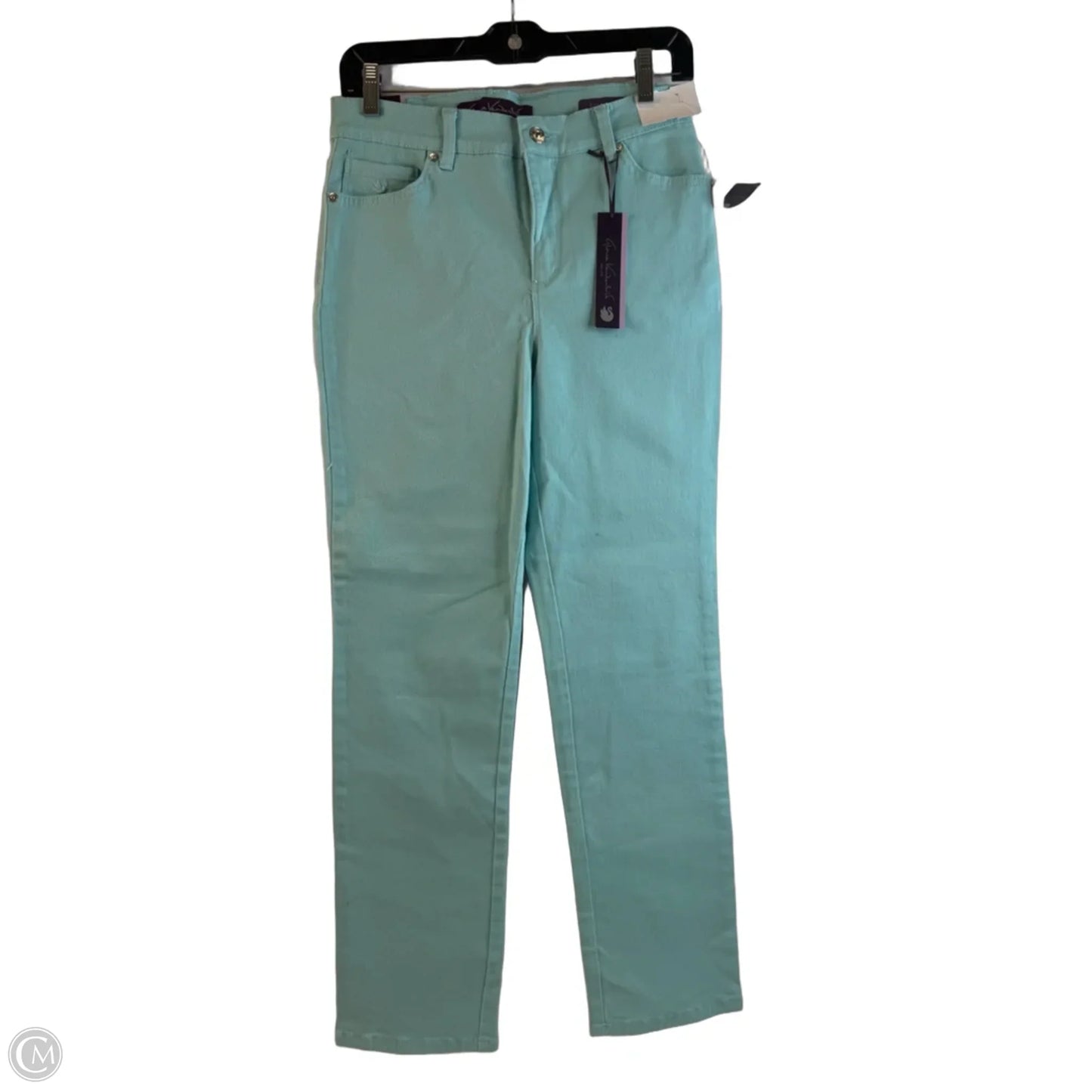 Jeans Straight By Gloria Vanderbilt In Aqua, Size: 6p
