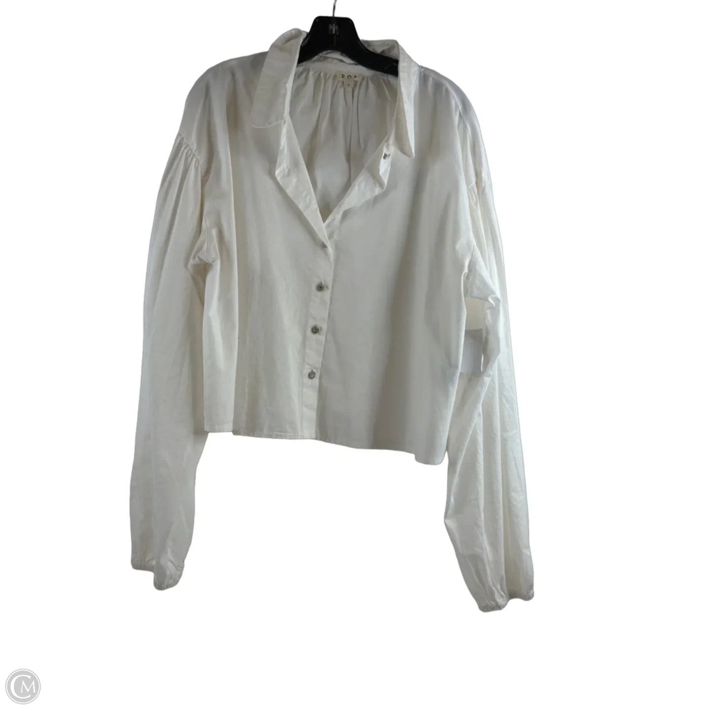 Top Long Sleeve By Pol In Cream, Size: L