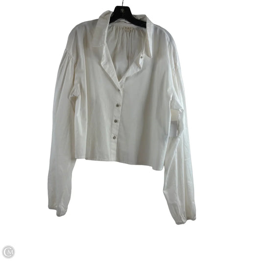 Top Long Sleeve By Pol In Cream, Size: L