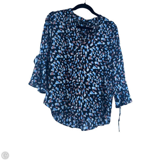 Top 3/4 Sleeve By 41 Hawthorn In Black & Blue, Size: S