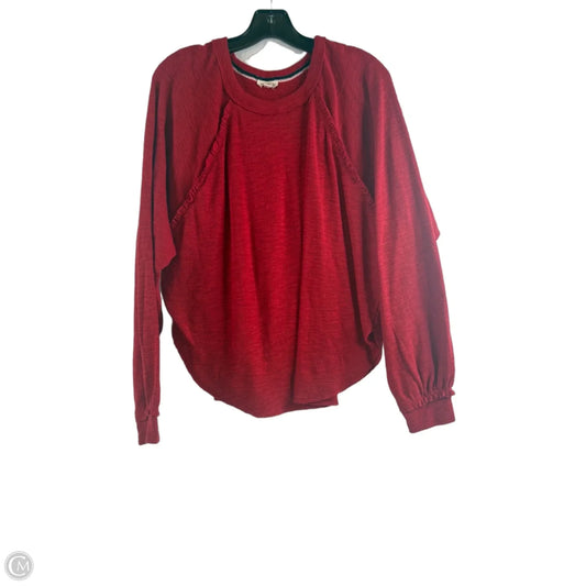 Top Long Sleeve By Pilcro In Red, Size: S