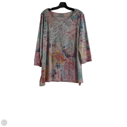 Top Long Sleeve By Christopher And Banks In Multi-colored, Size: Xlp