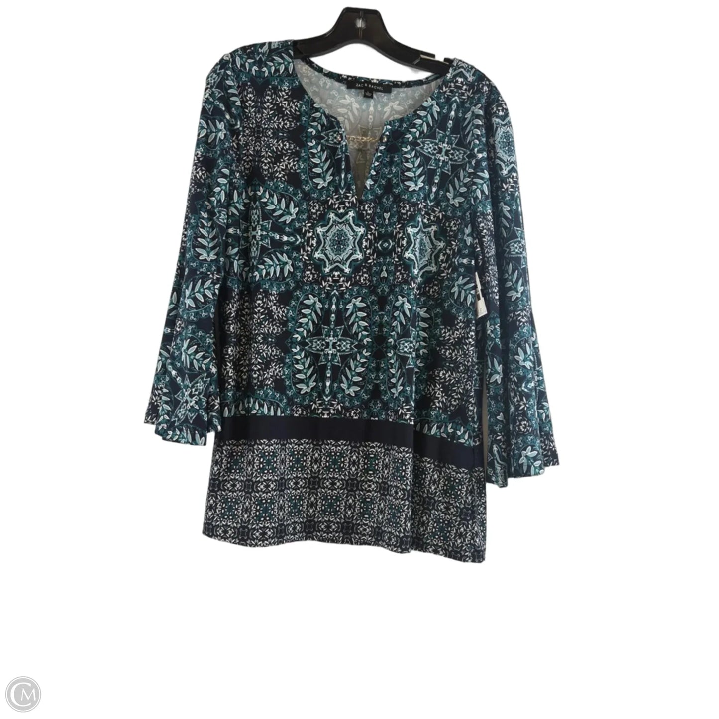 Top Long Sleeve By Zac And Rachel In Blue, Size: L