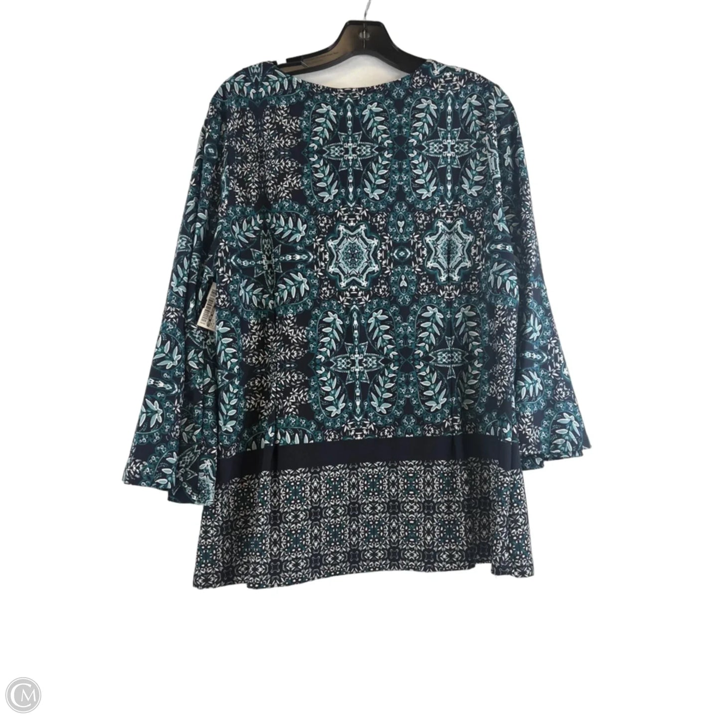 Top Long Sleeve By Zac And Rachel In Blue, Size: L