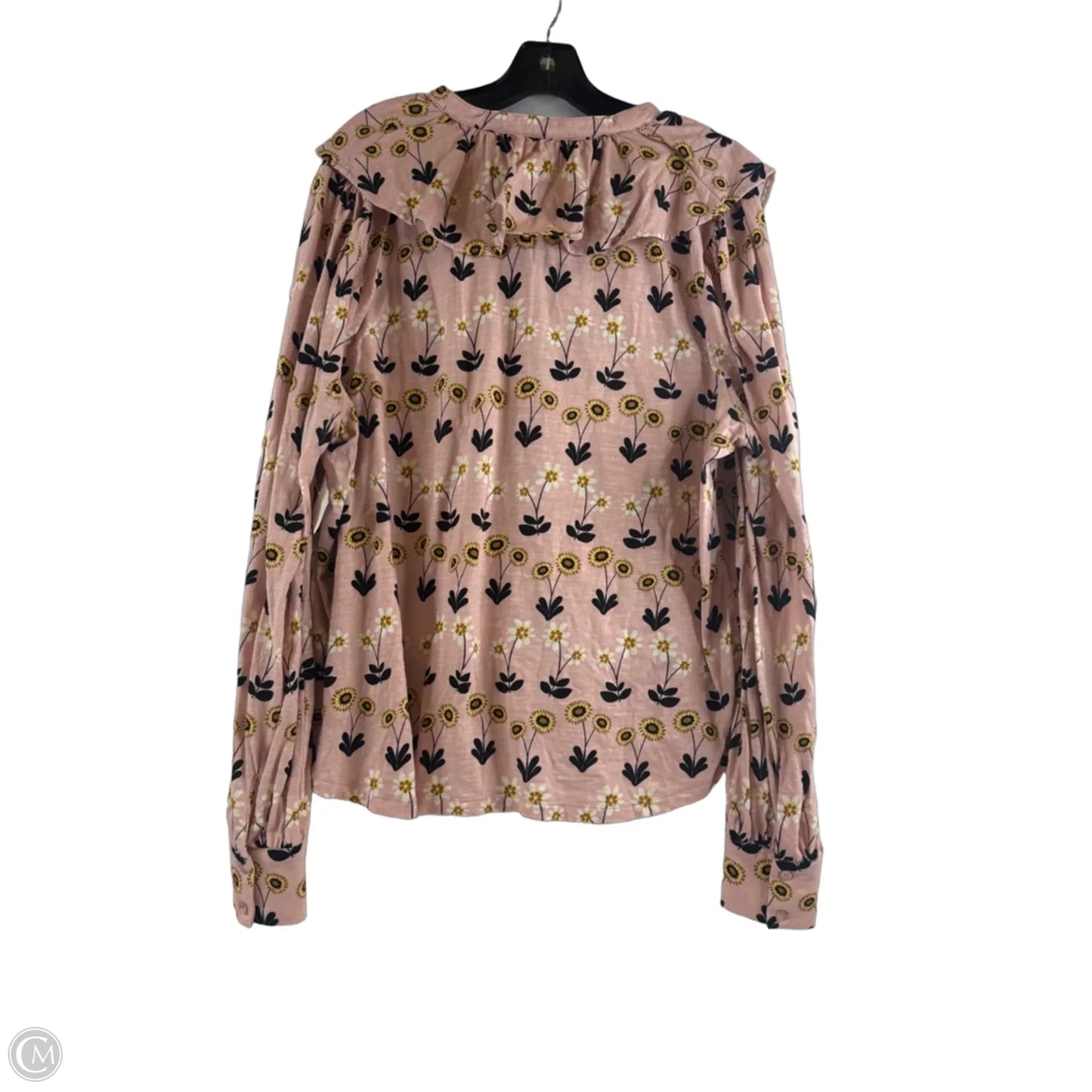Top Long Sleeve By Boden In Orange & Yellow, Size: Xl