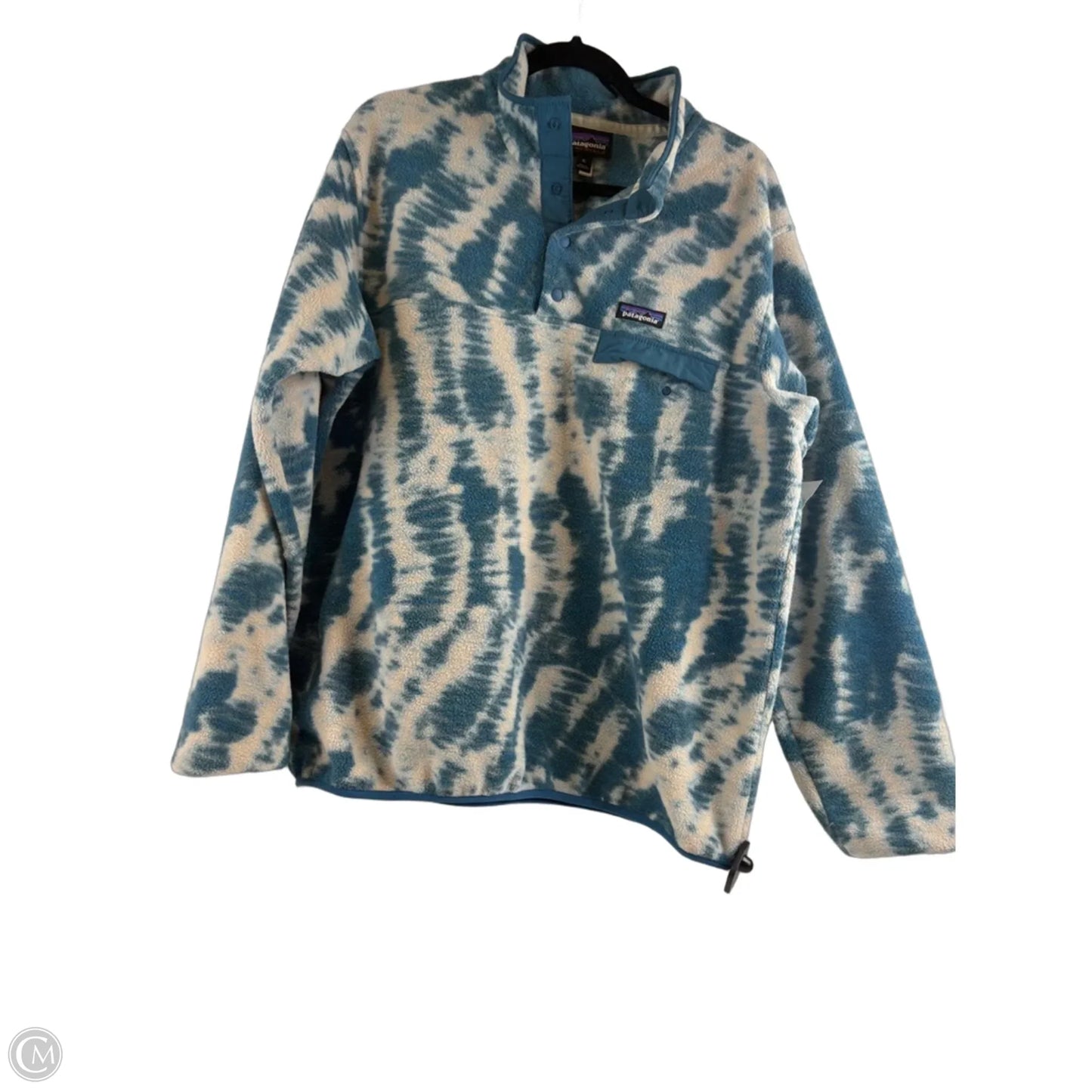 Athletic Fleece By Patagonia In Blue & Cream, Size: Xl