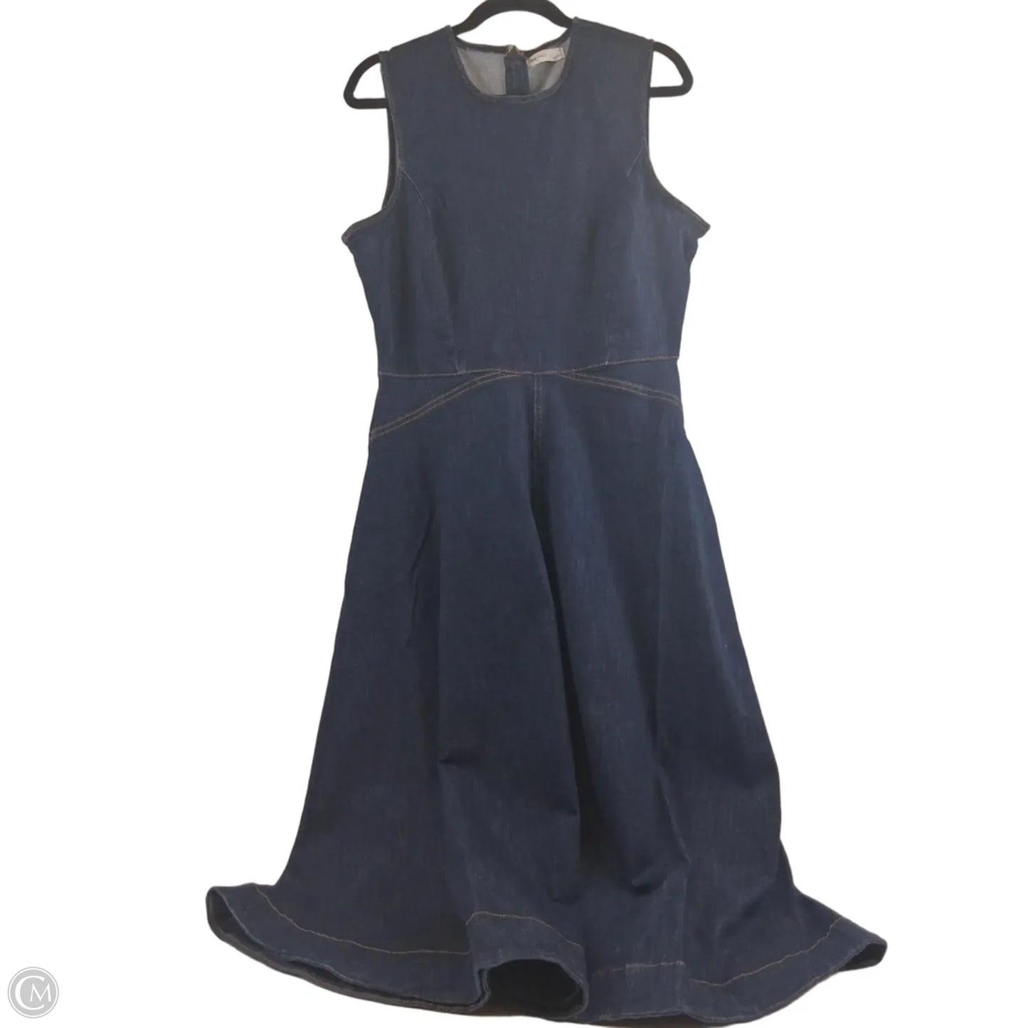 Dress Casual Midi By Nine West Apparel In Blue Denim, Size: 0