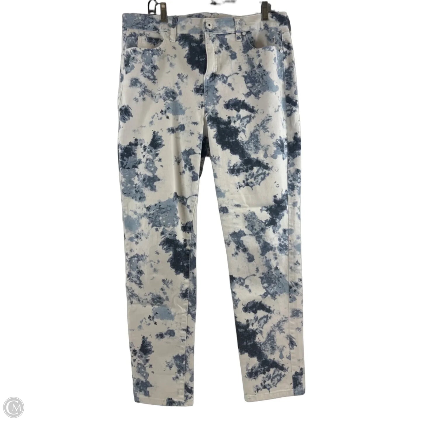 Jeans Straight By Style And Company In Blue & White, Size: 14