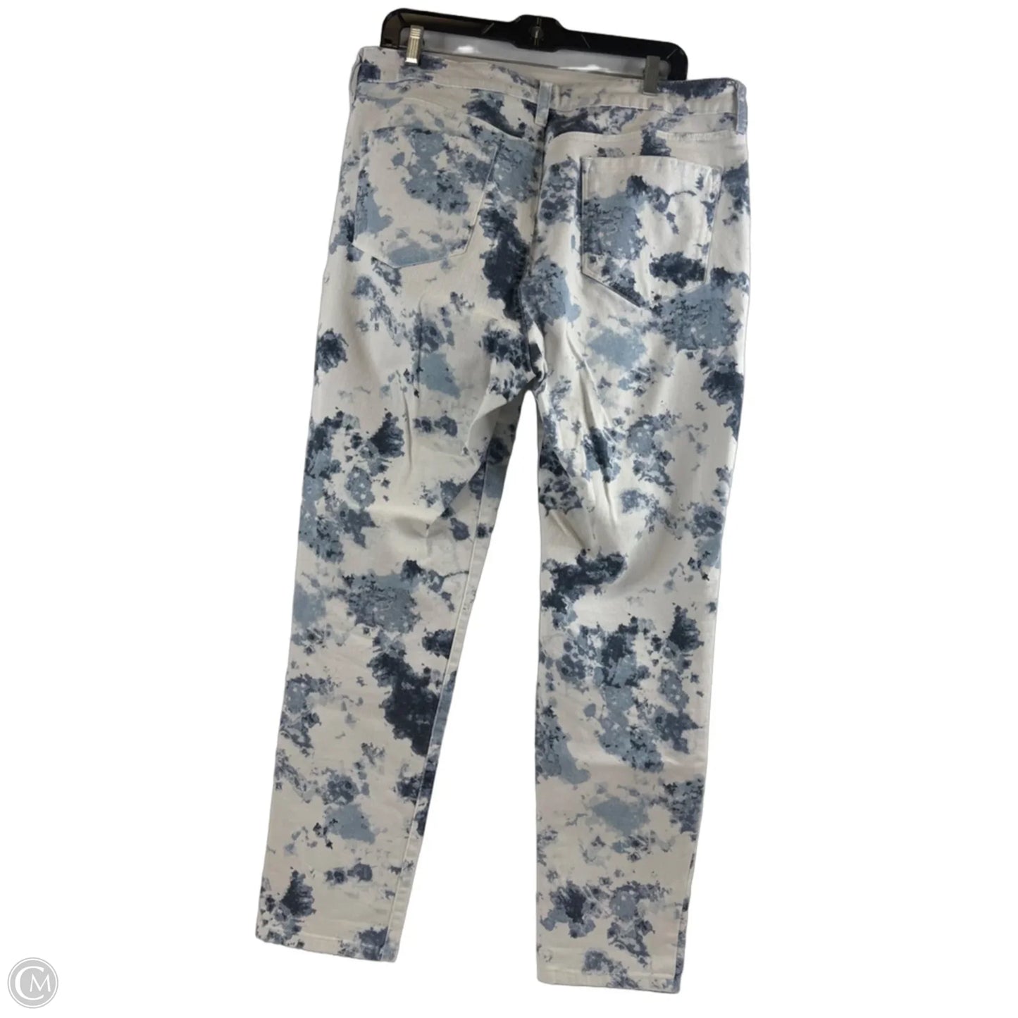 Jeans Straight By Style And Company In Blue & White, Size: 14
