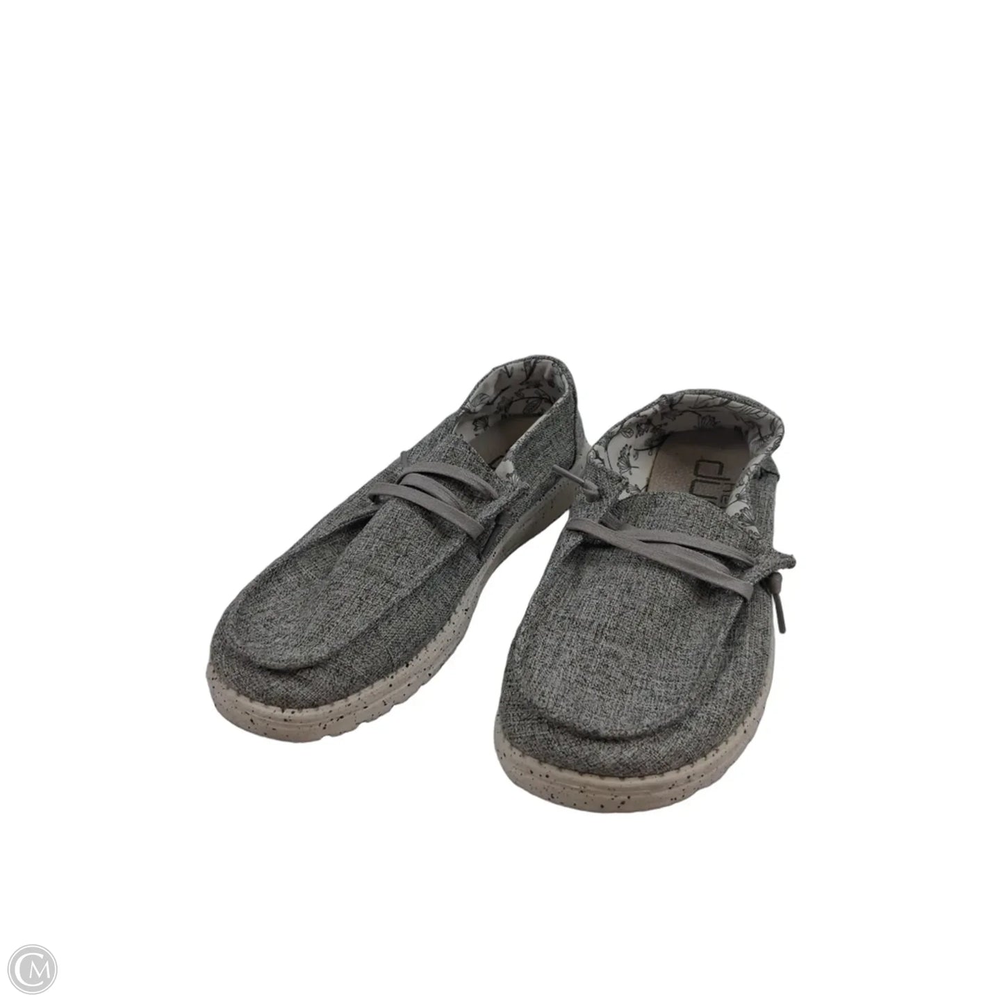 Shoes Flats By Hey Dude In Grey, Size: 9