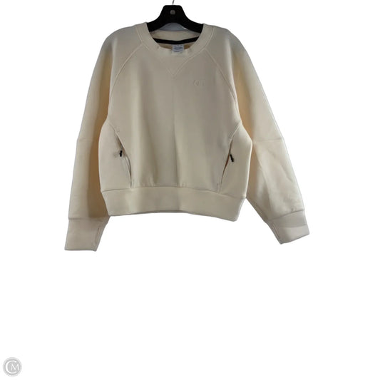 Athletic Sweatshirt Crewneck By Champion In Cream, Size: M