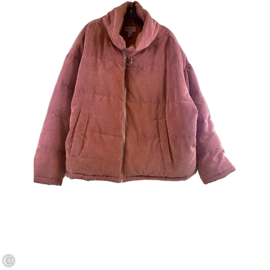 Jacket Puffer & Quilted By Arizona In Pink, Size: Xxl