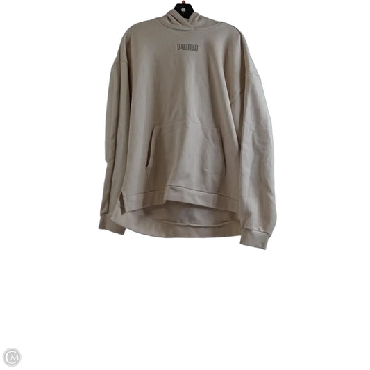 Athletic Sweatshirt Hoodie By Puma In Cream, Size: Xxl