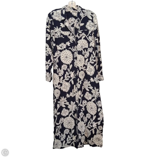Dress Casual Maxi By Loft In Blue & White, Size: Xs