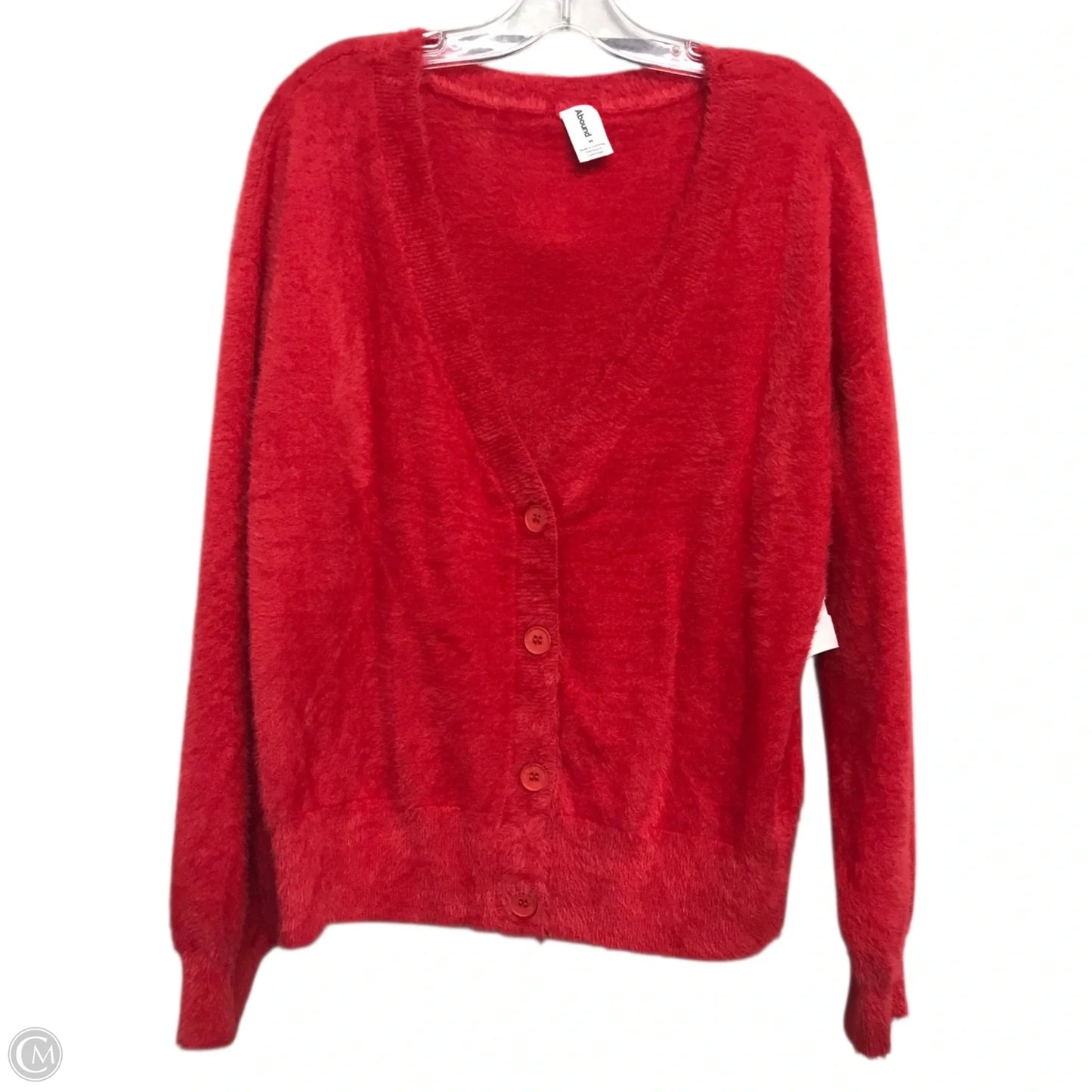 Sweater Cardigan By Abound In Red, Size: M