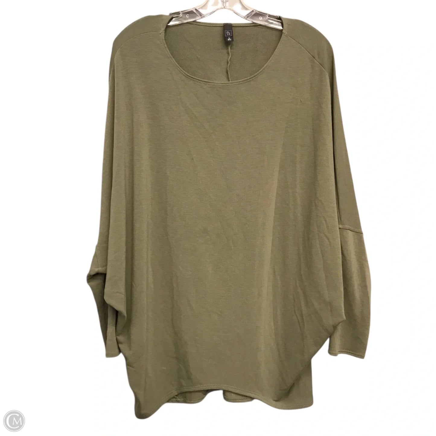 Top Long Sleeve By Alya In Green, Size: L