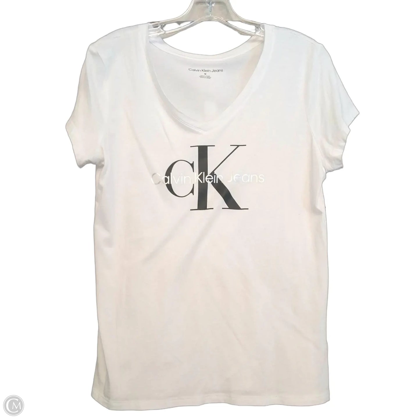 Top Short Sleeve Basic By Calvin Klein In White, Size: M