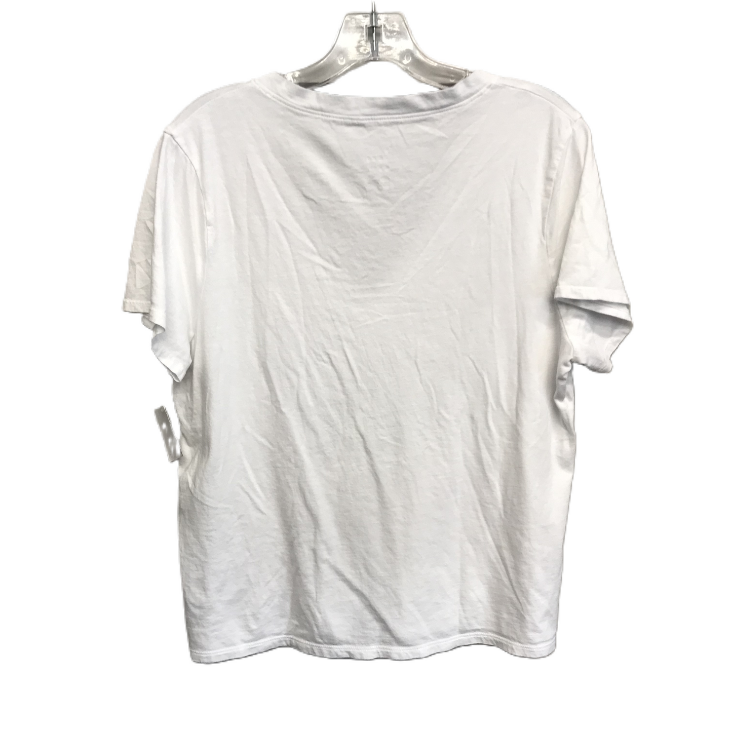 White Top Short Sleeve Basic By A New Day, Size: L