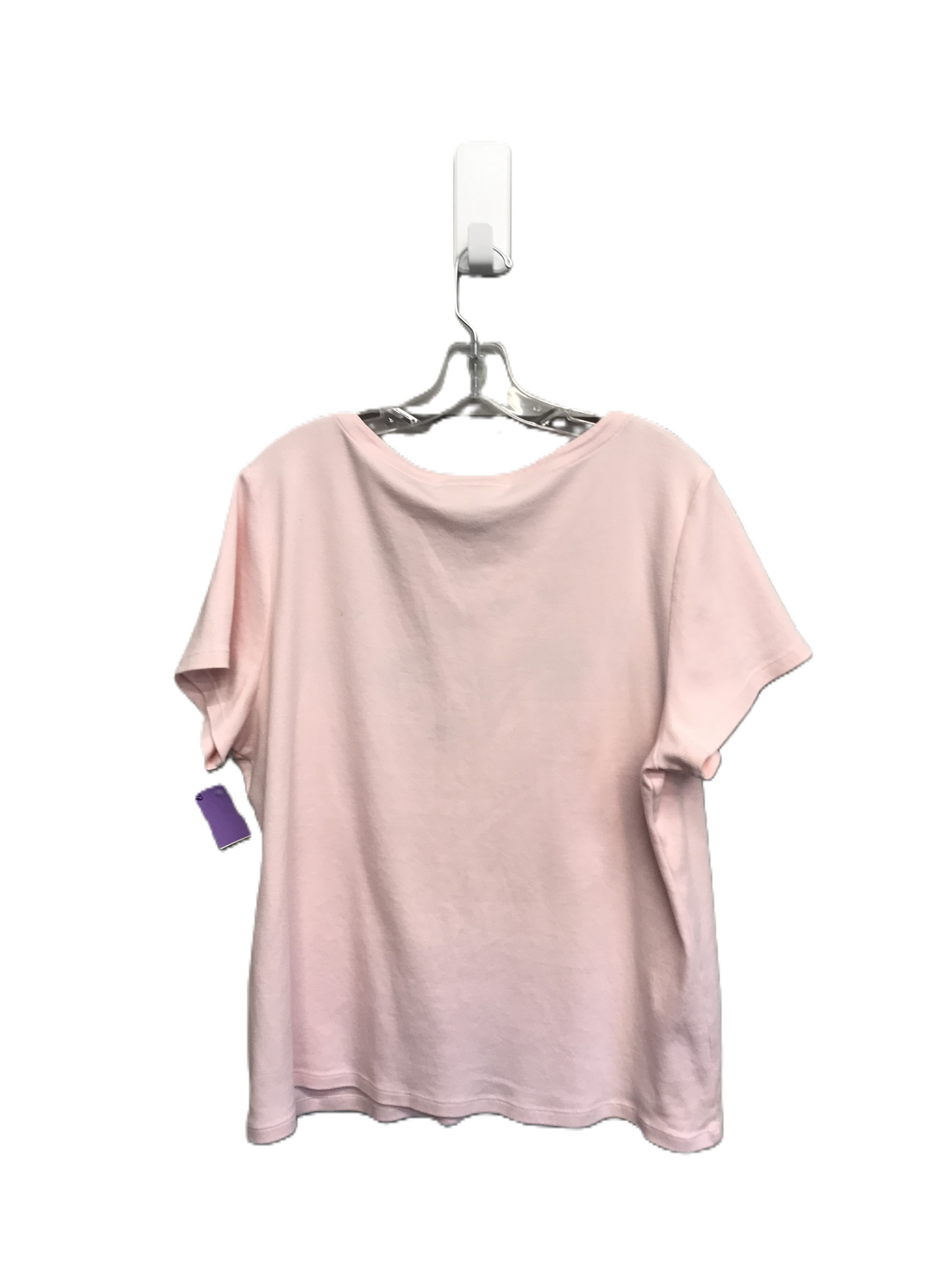 Pink Top Short Sleeve By Karen Scott, Size: 2x
