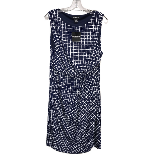 Dress Casual Midi By Liz Claiborne In Navy, Size: Xl