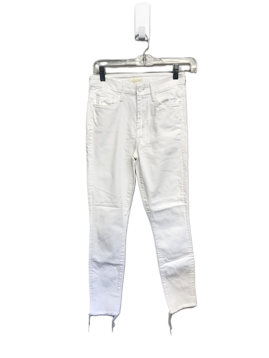 White Denim Jeans Designer By Mother Jeans, Size: 2