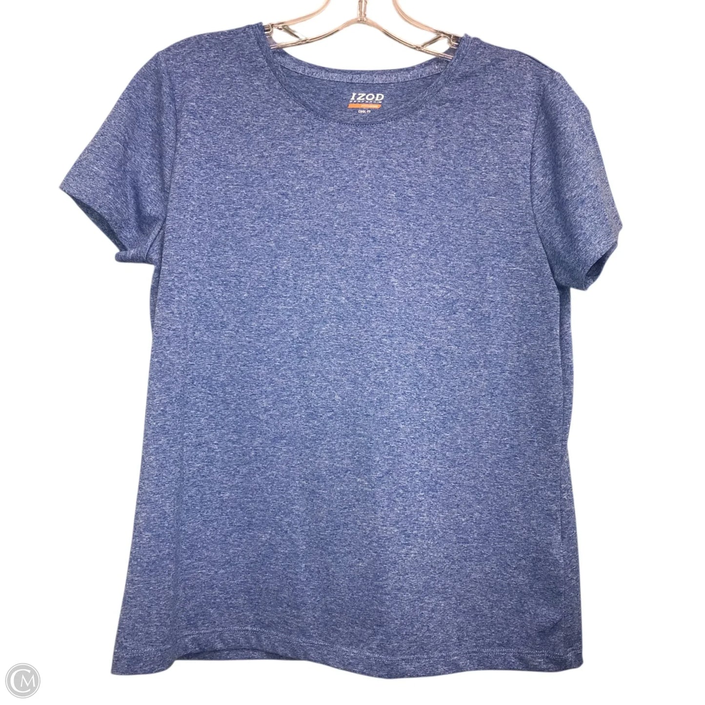 Athletic Top Short Sleeve By Izod In Blue, Size: M