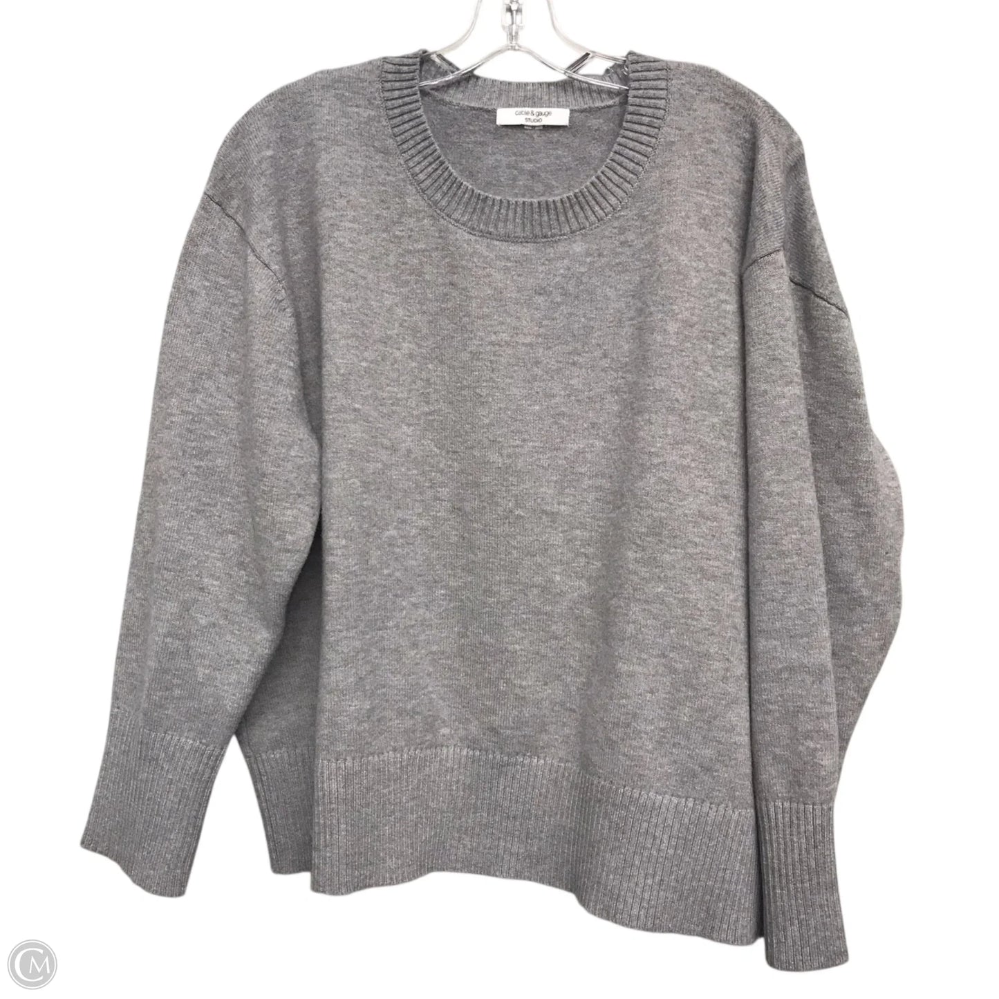 Sweater By Cable And Gauge In Grey, Size: 1x