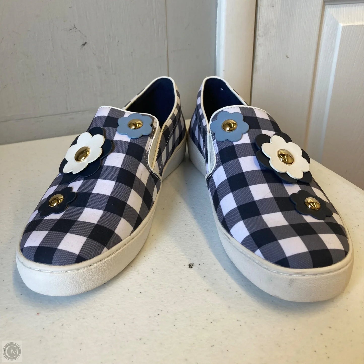 Shoes Flats By Michael By Michael Kors In Blue & White, Size: 8