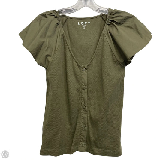 Top Short Sleeve By Loft In Green, Size: Xs