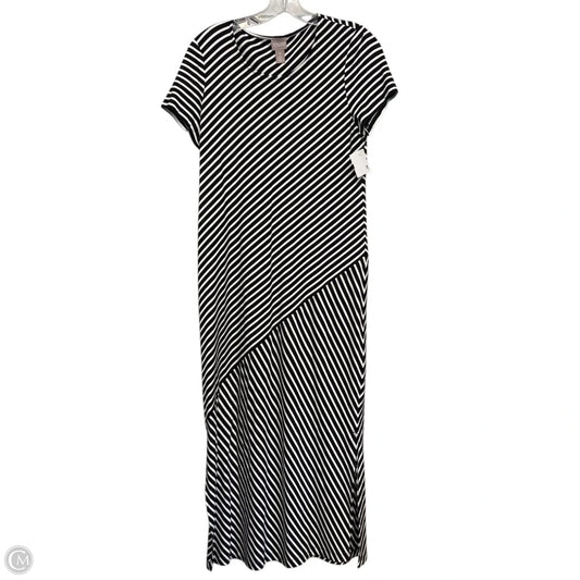 Dress Casual Maxi By Chicos In Black & White, Size: M