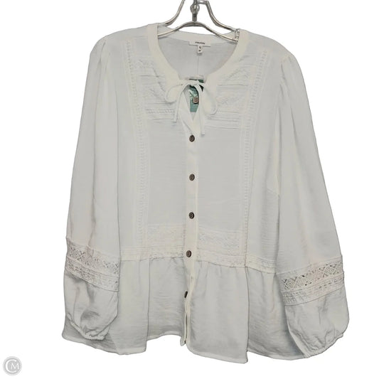 Top Long Sleeve By Maurices In White, Size: 0x