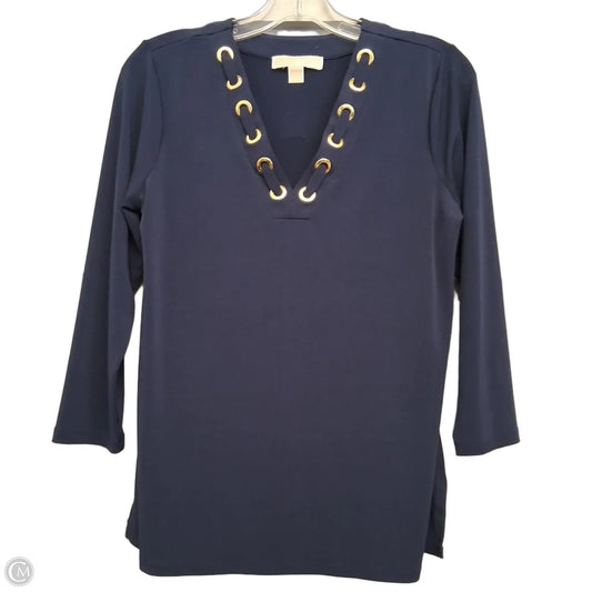 Top Long Sleeve By Michael By Michael Kors In Navy, Size: S