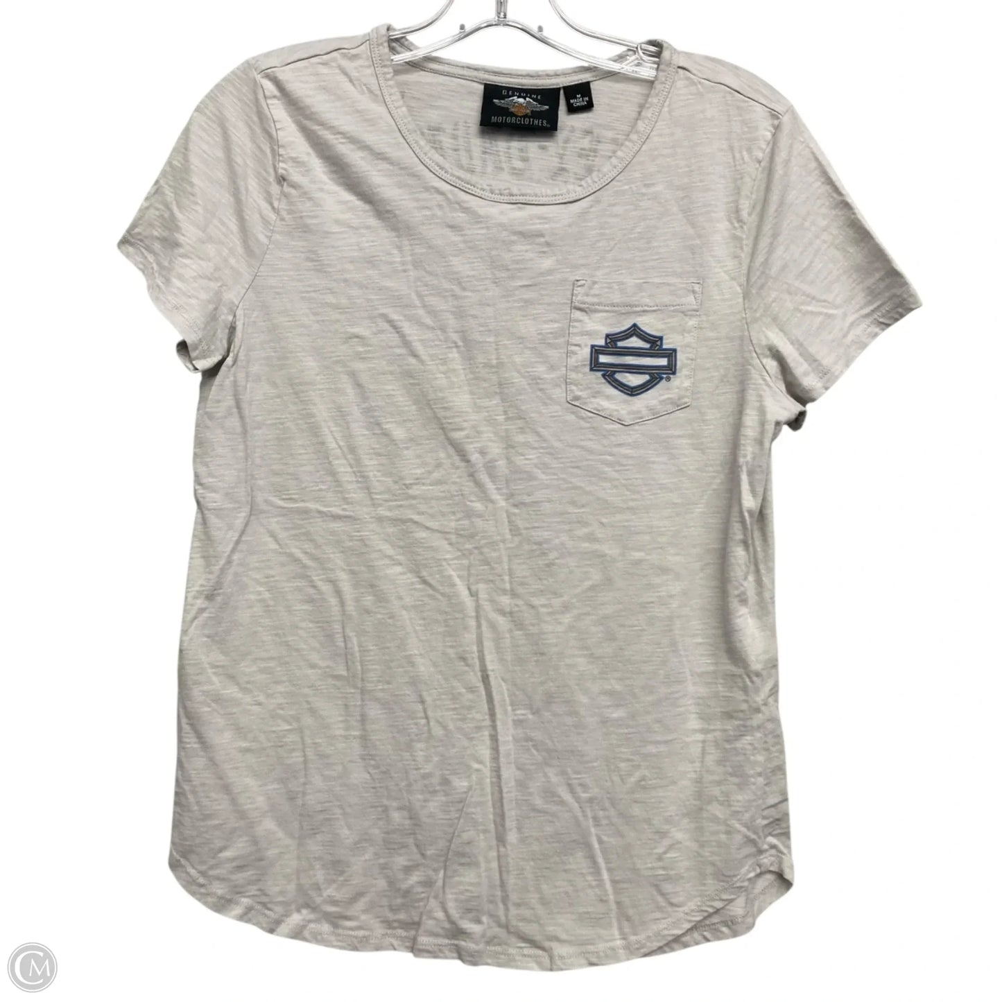 Top Short Sleeve Basic By Harley Davidson In Grey, Size: M