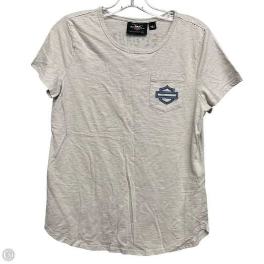 Top Short Sleeve Basic By Harley Davidson In Grey, Size: M
