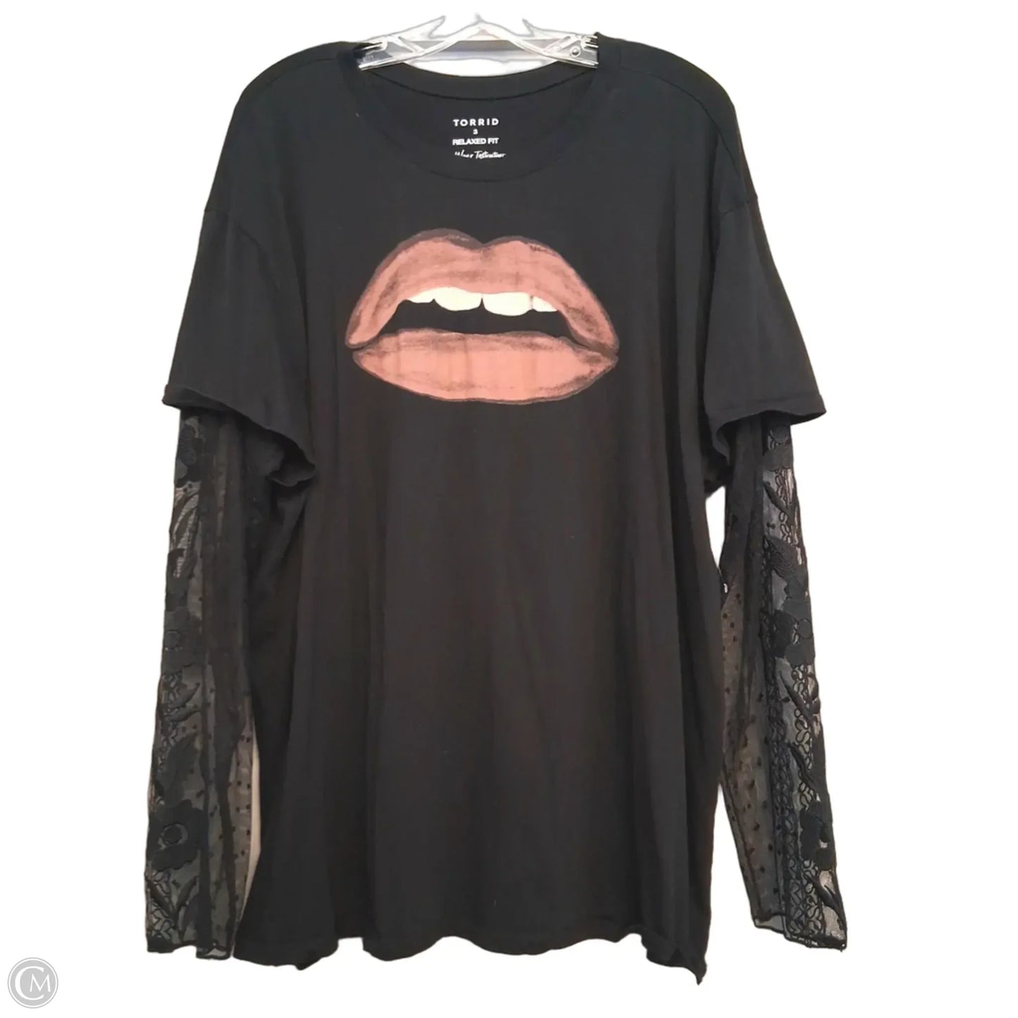 Top Long Sleeve By Torrid In Black, Size: 3x