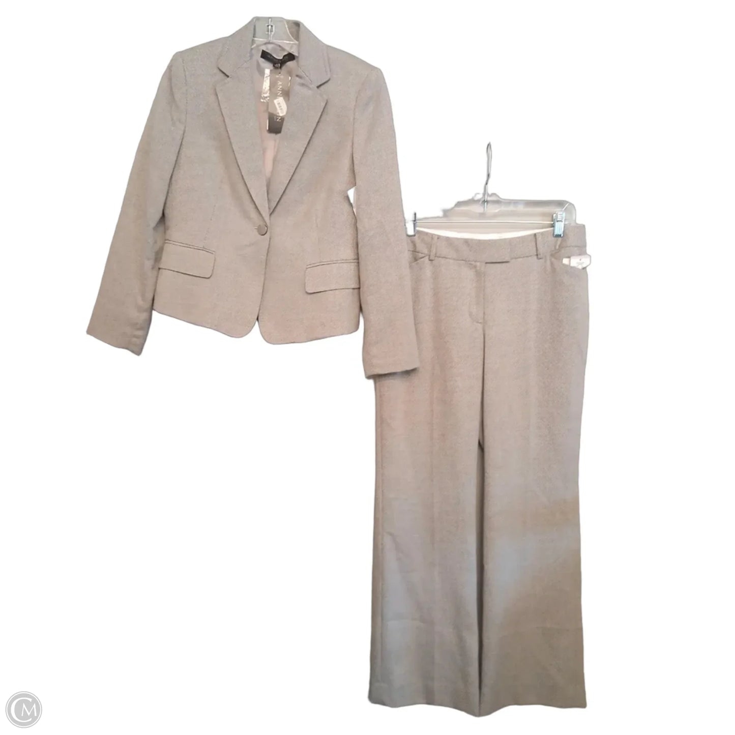 Pants Set 2pc By Anne Klein In Grey, Size: 6