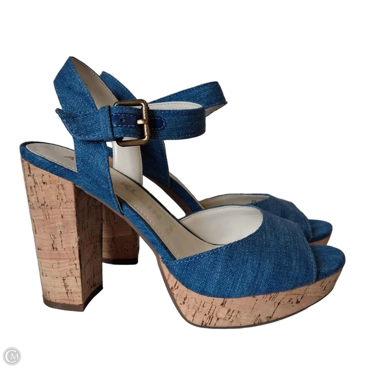 Shoes Heels Wedge By Anne Klein In Blue, Size: 9
