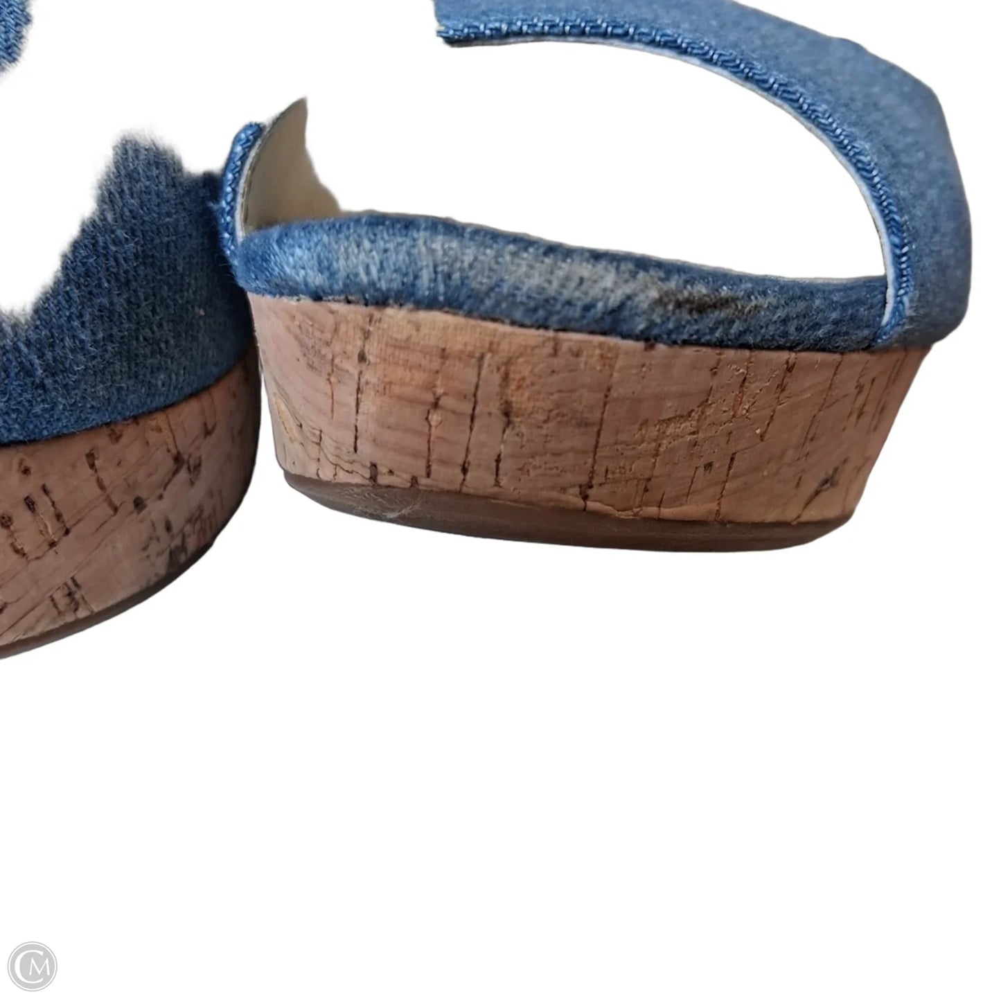 Shoes Heels Wedge By Anne Klein In Blue, Size: 9
