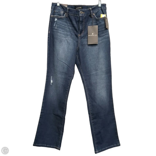 Jeans Straight By Bandolino In Blue Denim, Size: 12