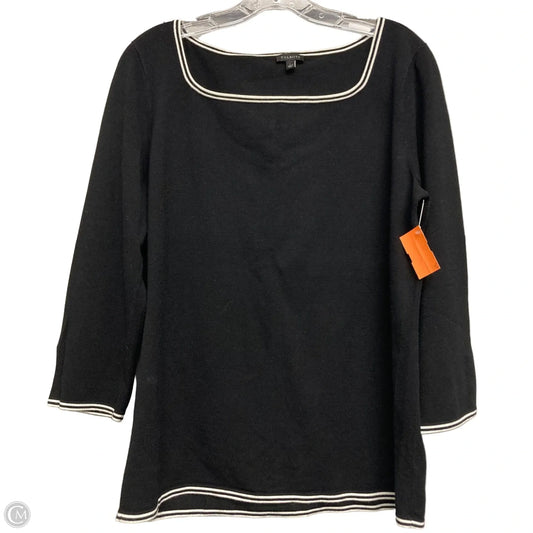 Top Long Sleeve By Talbots In Black & White, Size: L
