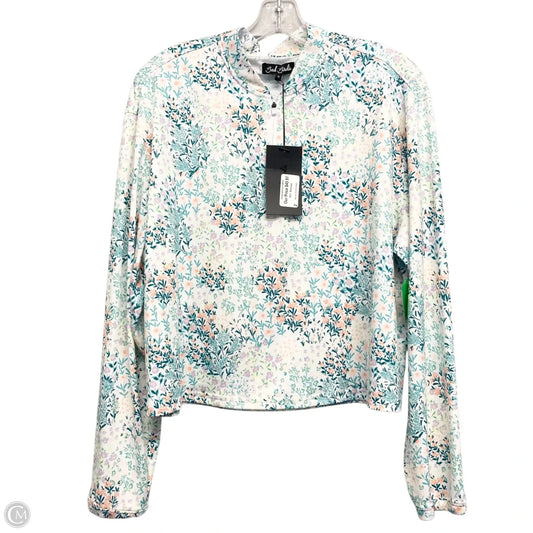 Top Long Sleeve By Bad Birdie In Floral Print, Size: Xl