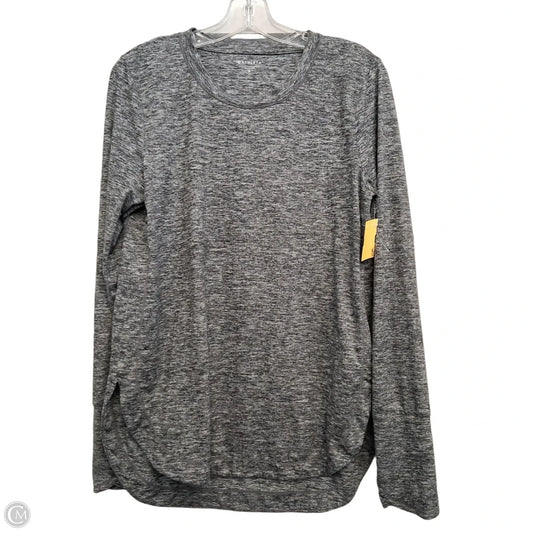 Top Long Sleeve Basic By Athleta In Black & Gray, Size: M