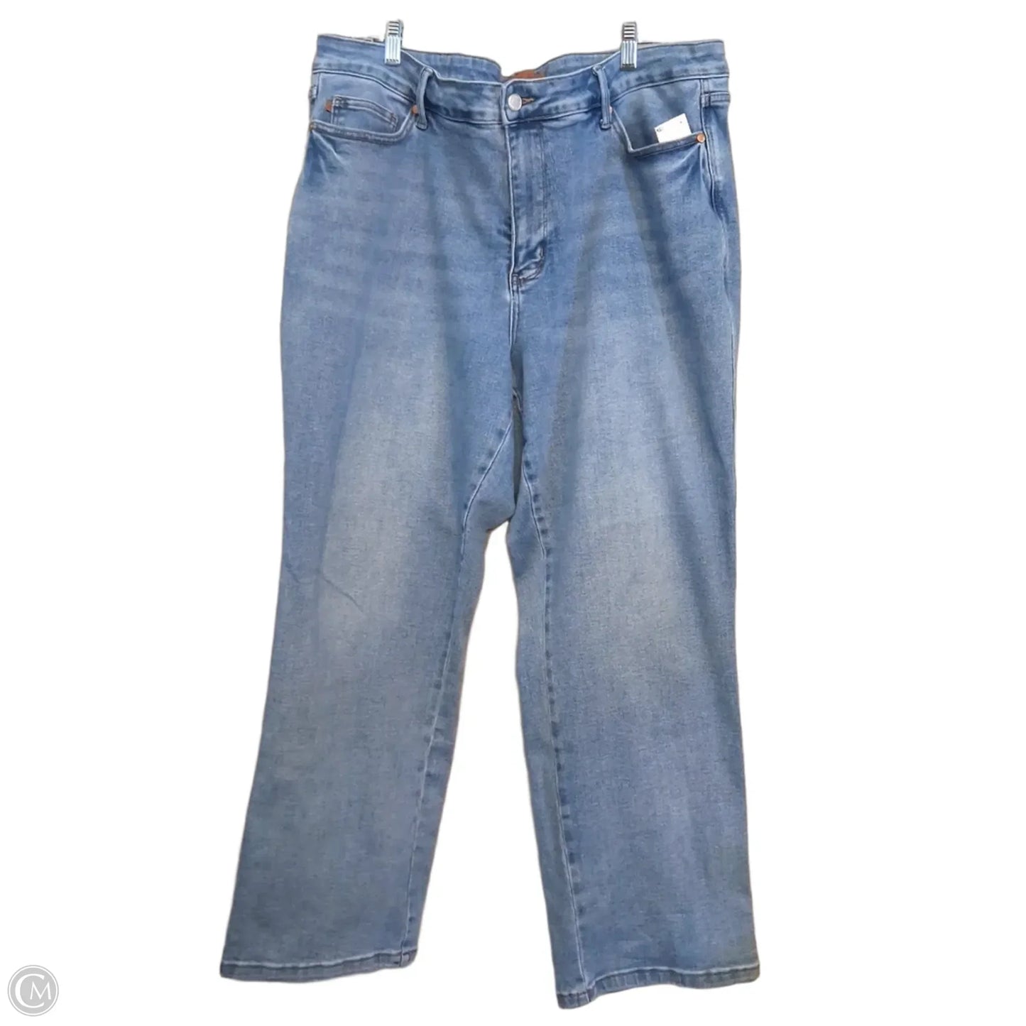 Jeans Straight By Judy Blue In Blue Denim, Size: 22