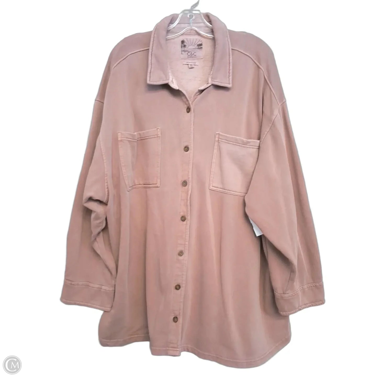 Top Long Sleeve By C And C In Mauve, Size: 3x