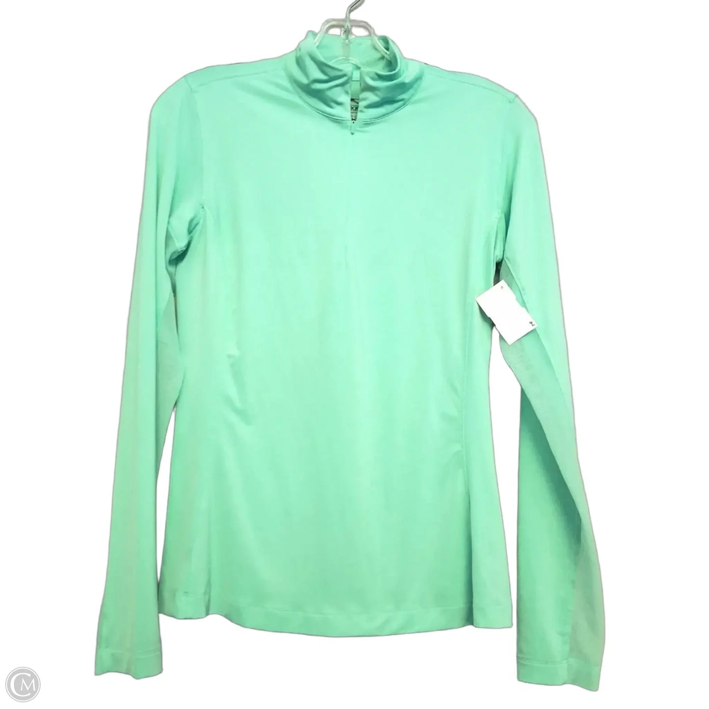Athletic Top Long Sleeve Collar By Slazenger In Green, Size: Xs