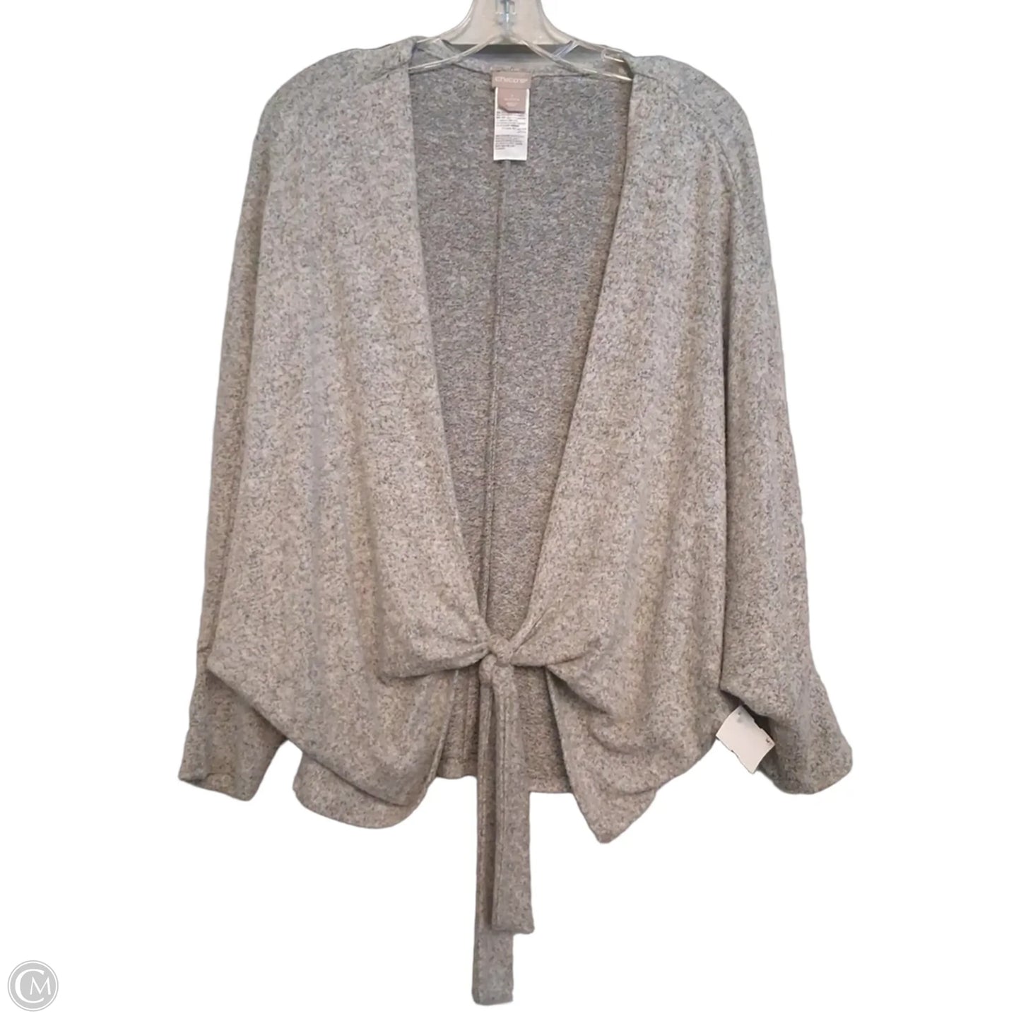 Sweater Cardigan By Chicos In Grey, Size: M