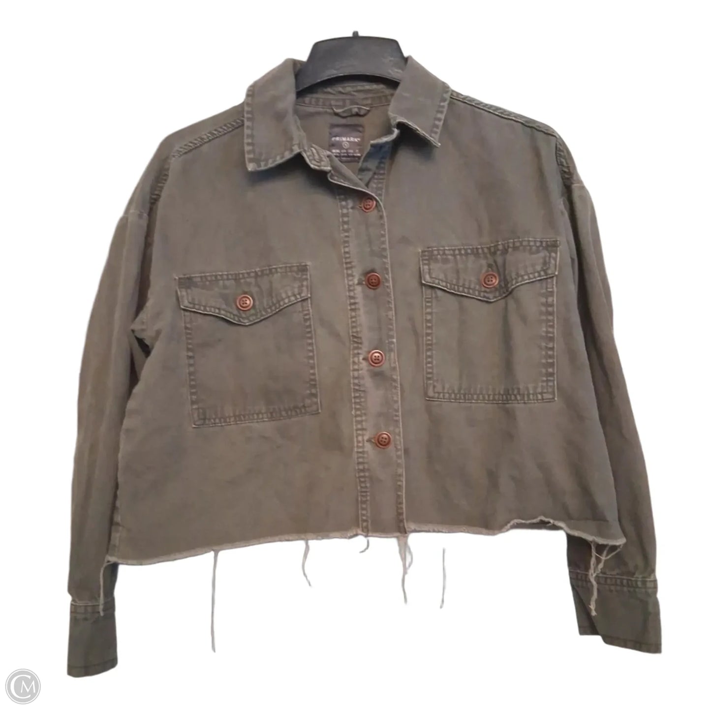 Jacket Denim By Primark In Green, Size: S