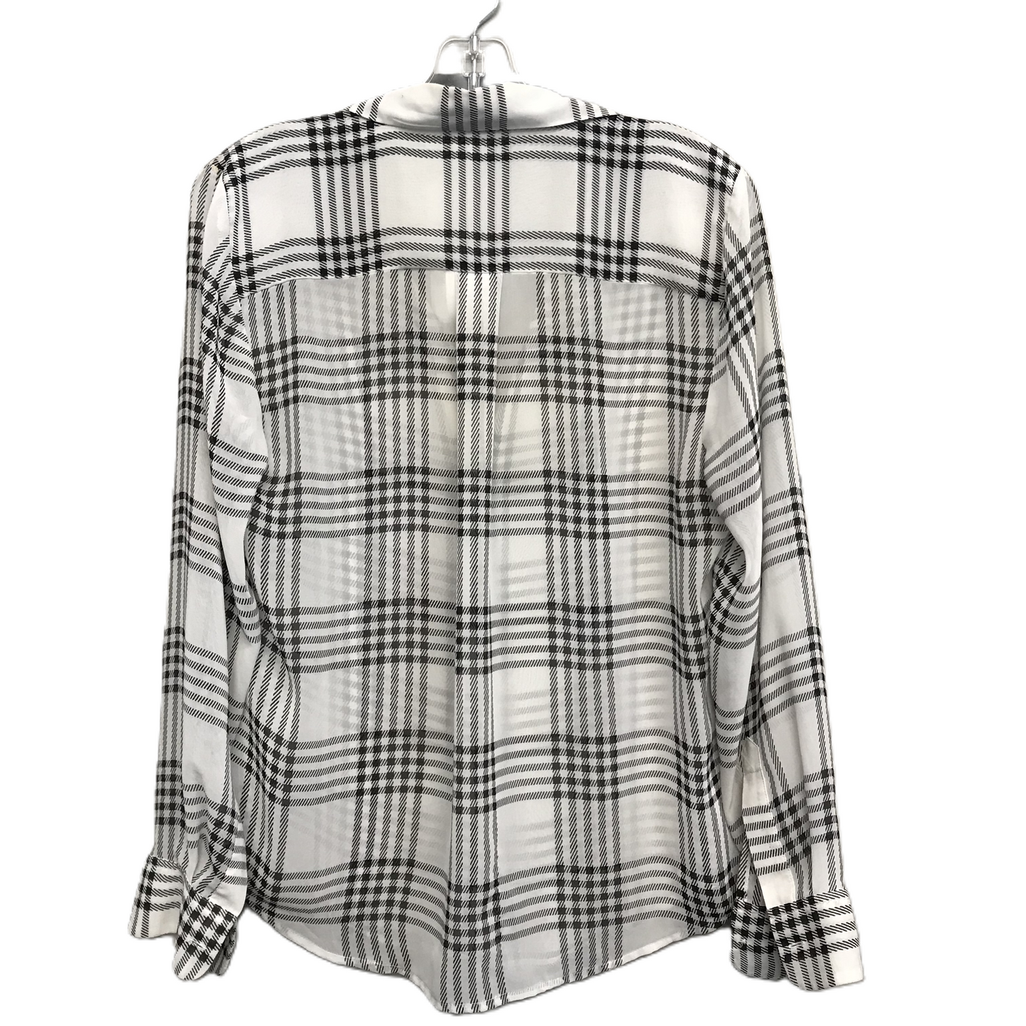 Top Long Sleeve By Vince Camuto In Black & White, Size: M