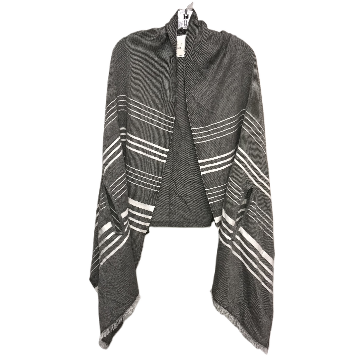 Shawl By J. Crew In Grey & White